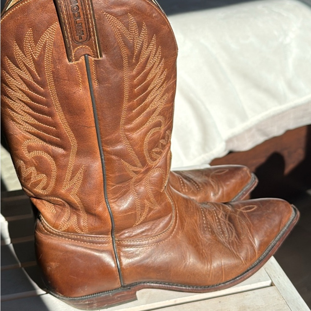 Classic Brown Leather Western Boots